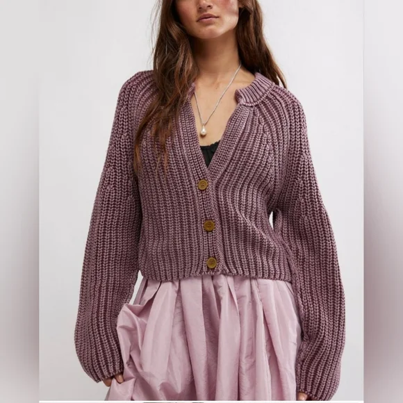 Free People Sweet Nothing Cardi/Moonscape - Picture 5 of 11